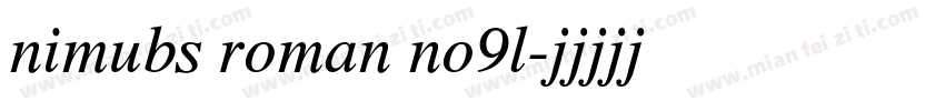 nimubs roman no9l字体转换